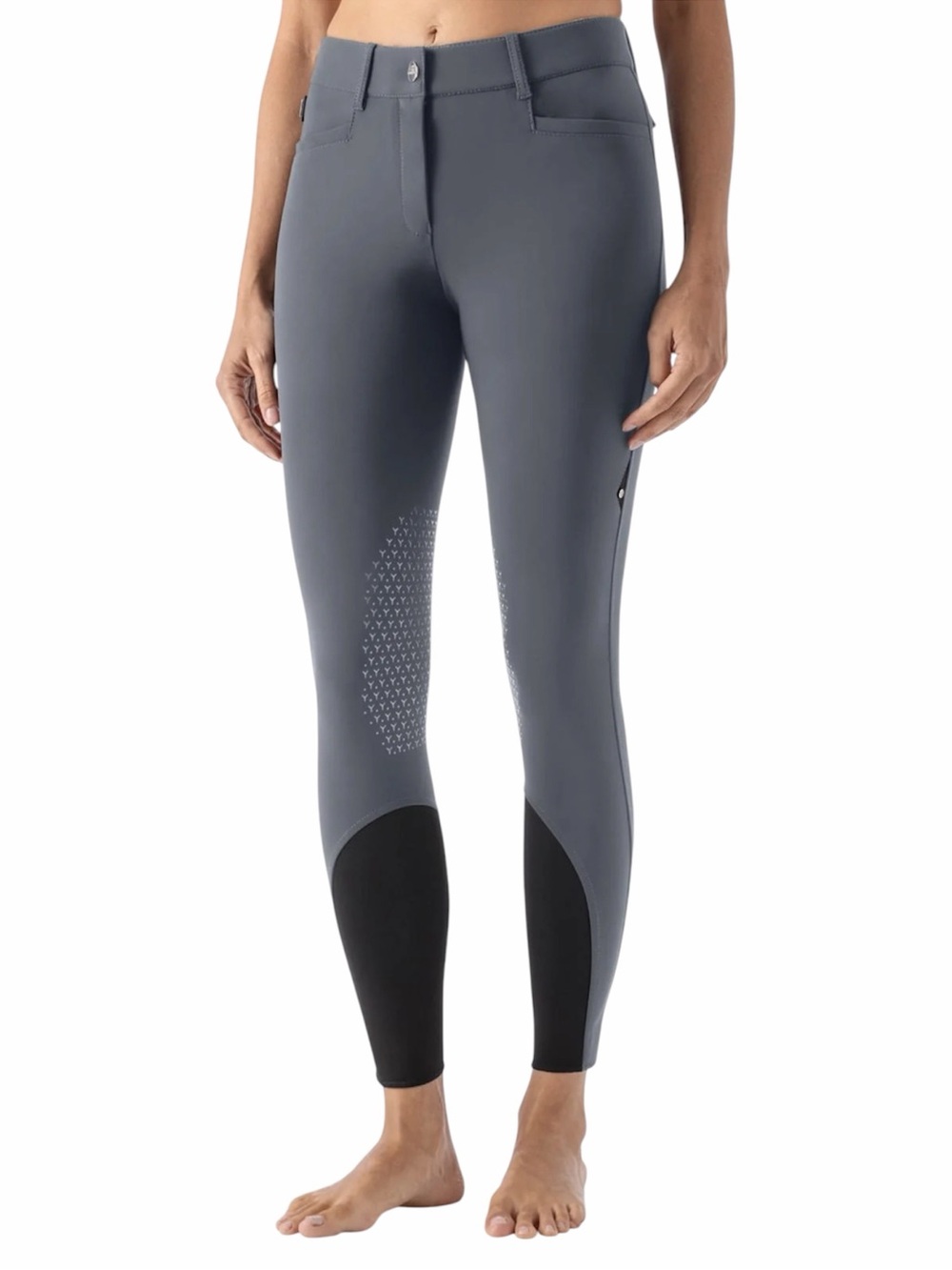 Equiline Gray Black G-Zone Equestrian Riding Breeches Pants Women’s Size 42/US 8